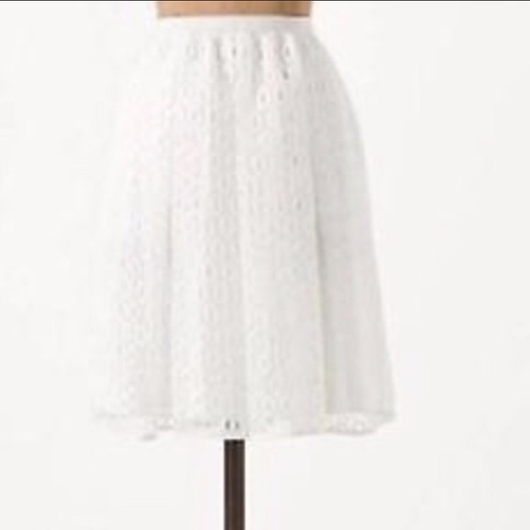 Anthropologie Maeve Eyelet Lace Skirt with pockets - Picture 2 of 12